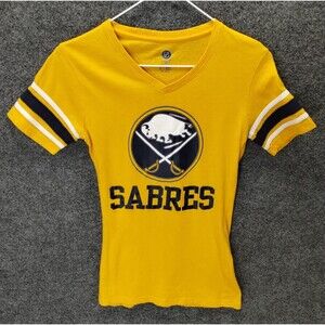 Buffalo Sabres Tee T-Shirt Women's S Short Sleeve Stretch Hockey NHL Licensed